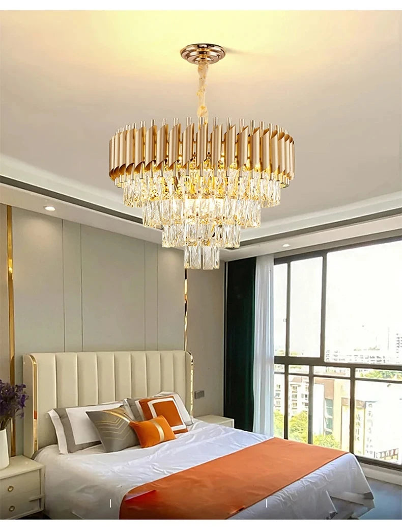 LED Pendant Crystal Ceiling Chandelier