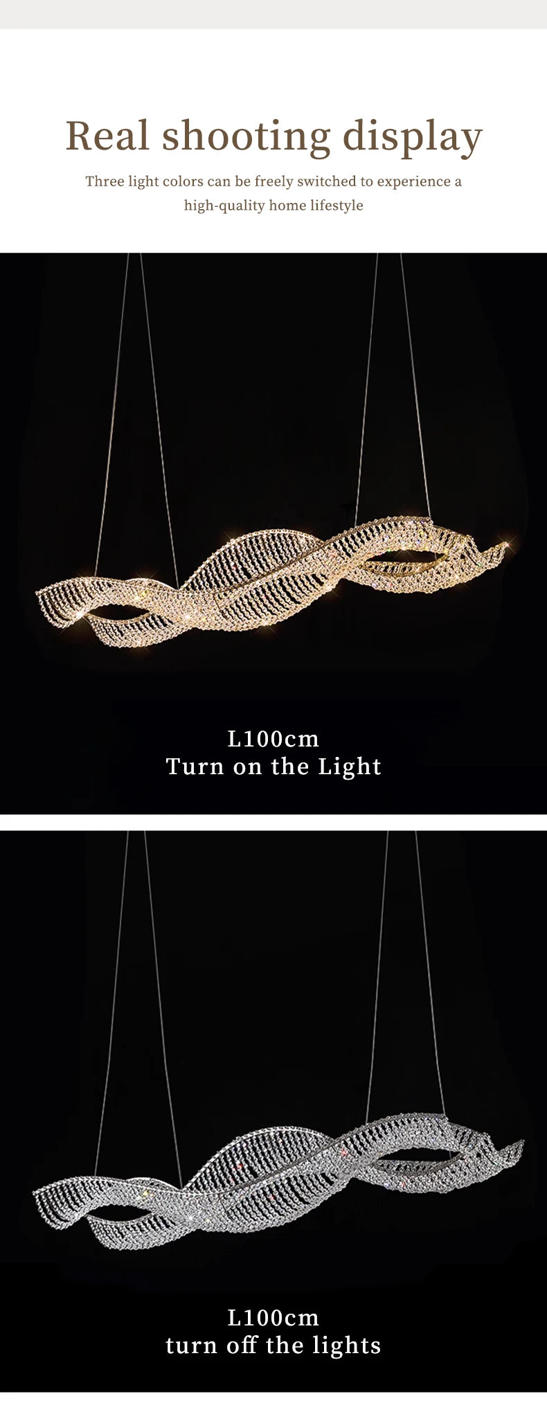 Modern Pendant Light For Living Room Nordic Luxury Dining Room Chandelier Fishbone Dining Room Ceiling Hanging Lamp Crystal - view 15