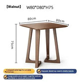 Wooden table with dimensions labeled on a white background