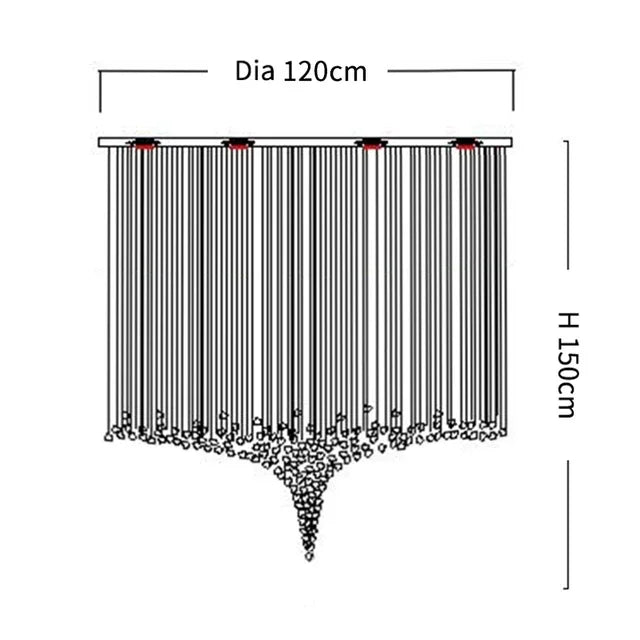Luxury Crystal Stone Chandelier - Modern LED Elegance