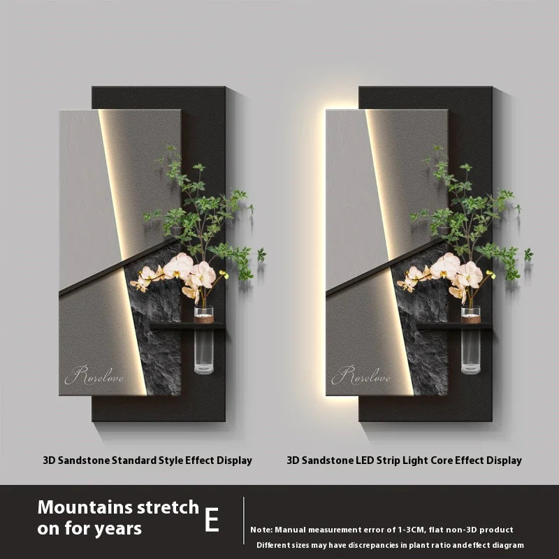 Ltalian Minimalist Entrance Decoration Painting Mural Hydroponic Green