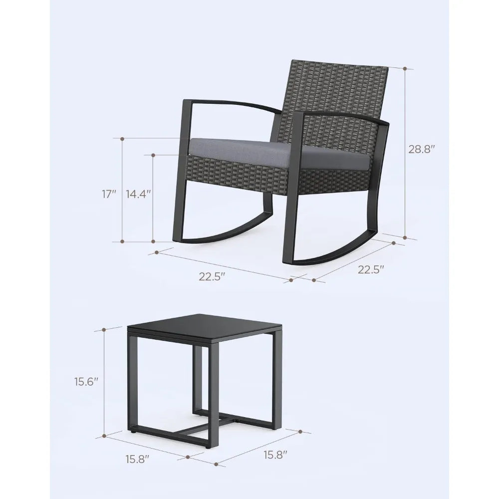 3 Pieces Patio Furniture Set