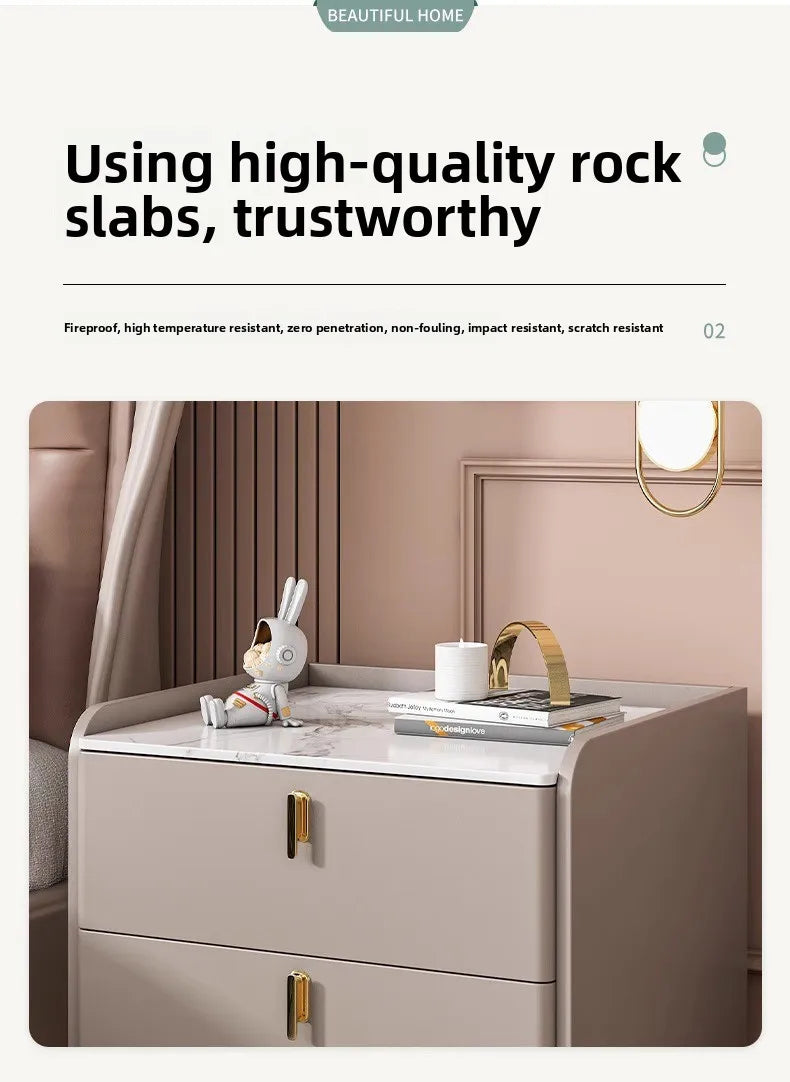 Bedside table Three pumps Multifunctional small locker Shelf Bedroom bedside table - view 12