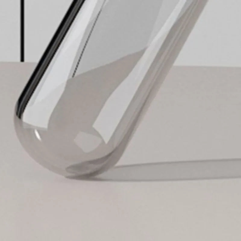 Tubular Glass Vase with Leather Bracket | Nordic Luxury Tabletop Accent