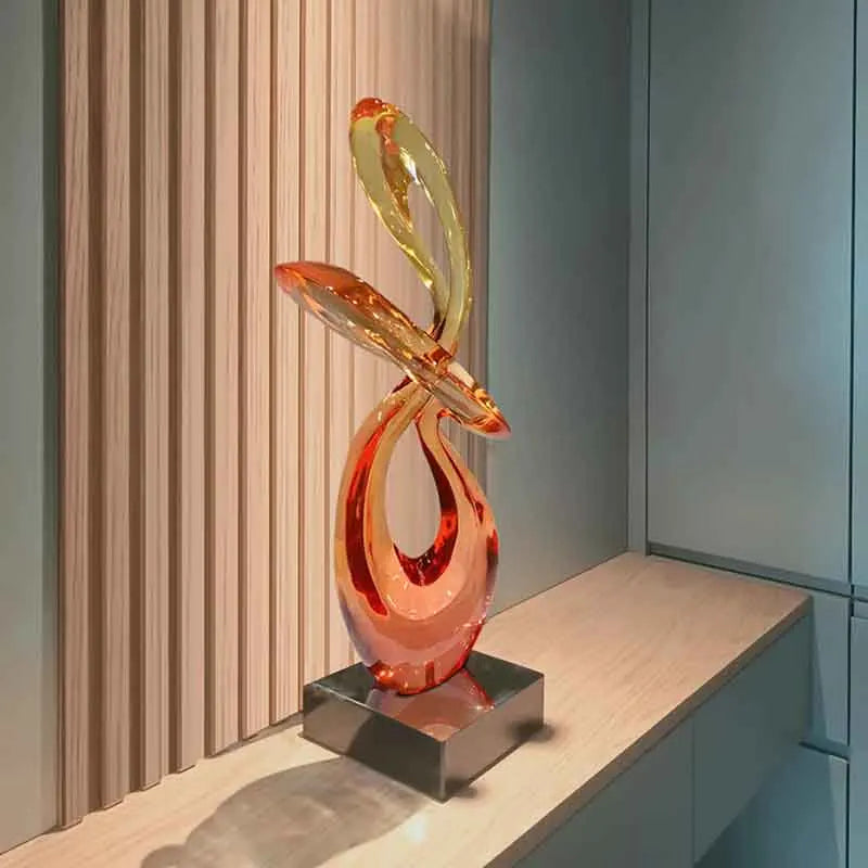 Transparent Resin Sculpture Ornaments, Abstract Crafts, Statue Model Home Decor, Lobby Artwork Decoration, Nordic Luxury Gifts