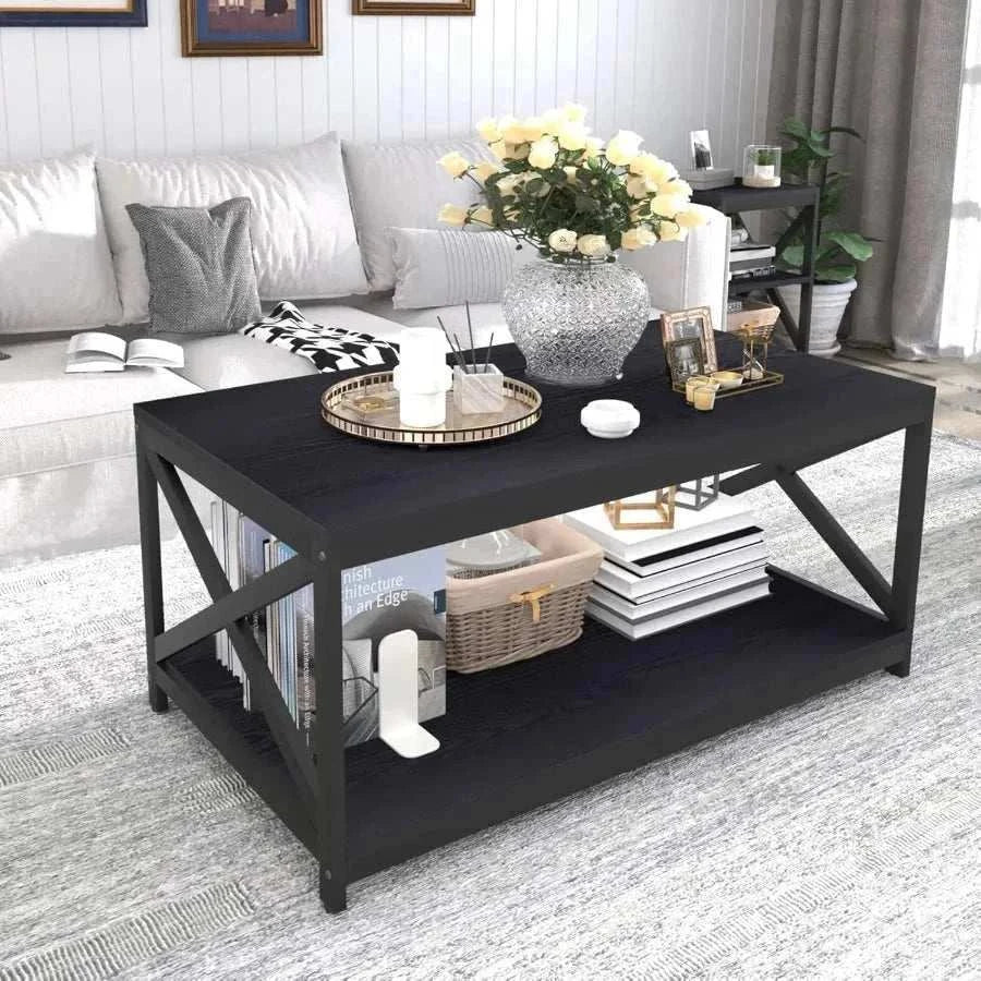 Modern Coffee Table  and End Table in a Living Room Setting