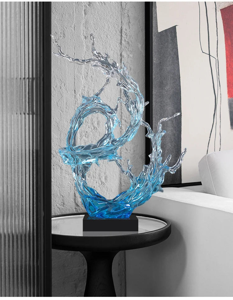 Modern Abstract Sculpture Decoration: Creative Soft Decoration for Hotel Lobby Living Room, Clubhouse, Resin Flooring, and Entr