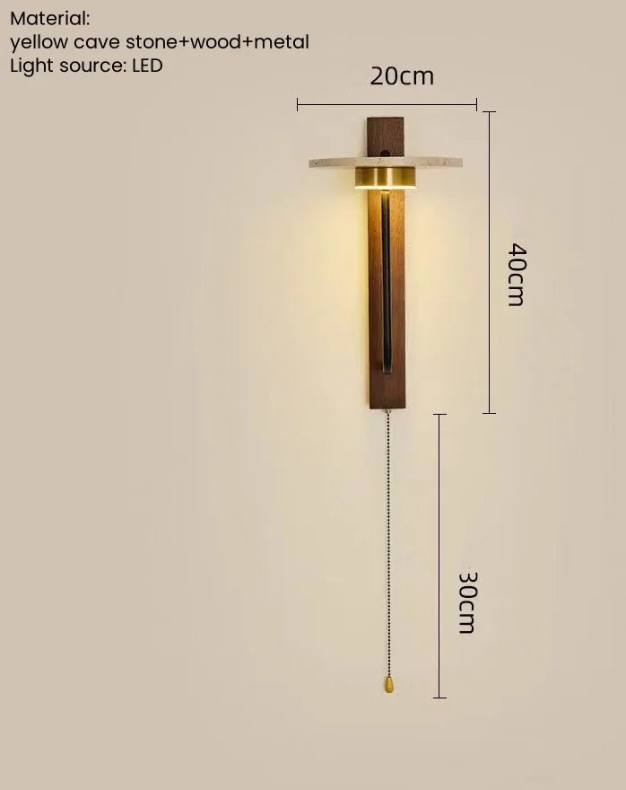 Designer Natural Marble LED Wall Lamp