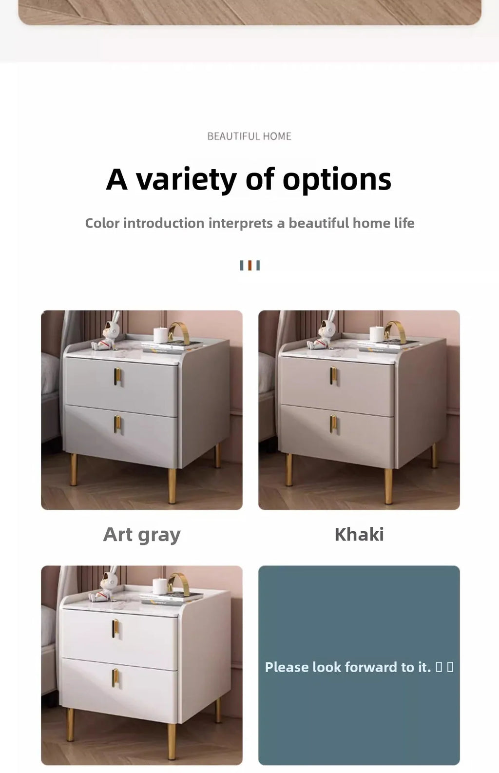 Bedside table Three pumps Multifunctional small locker Shelf Bedroom bedside table - view 19