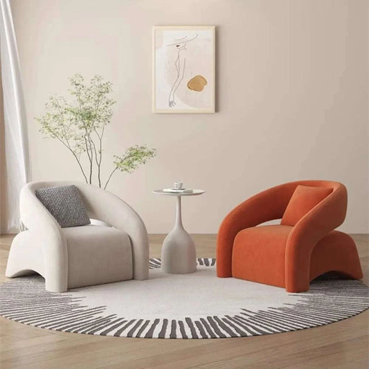 Contemporain makeup artist chair with ergonomic Nordic design in stylish living room setting