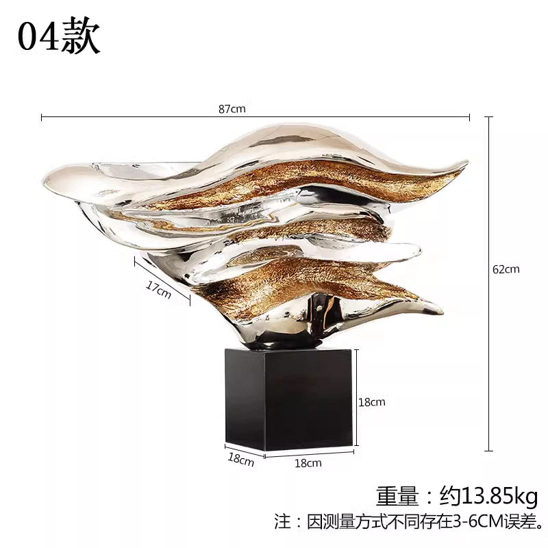 Modern Abstract Sculpture Decoration: Creative Soft Decoration for Hotel Lobby Living Room, Clubhouse, Resin Flooring, and Entr