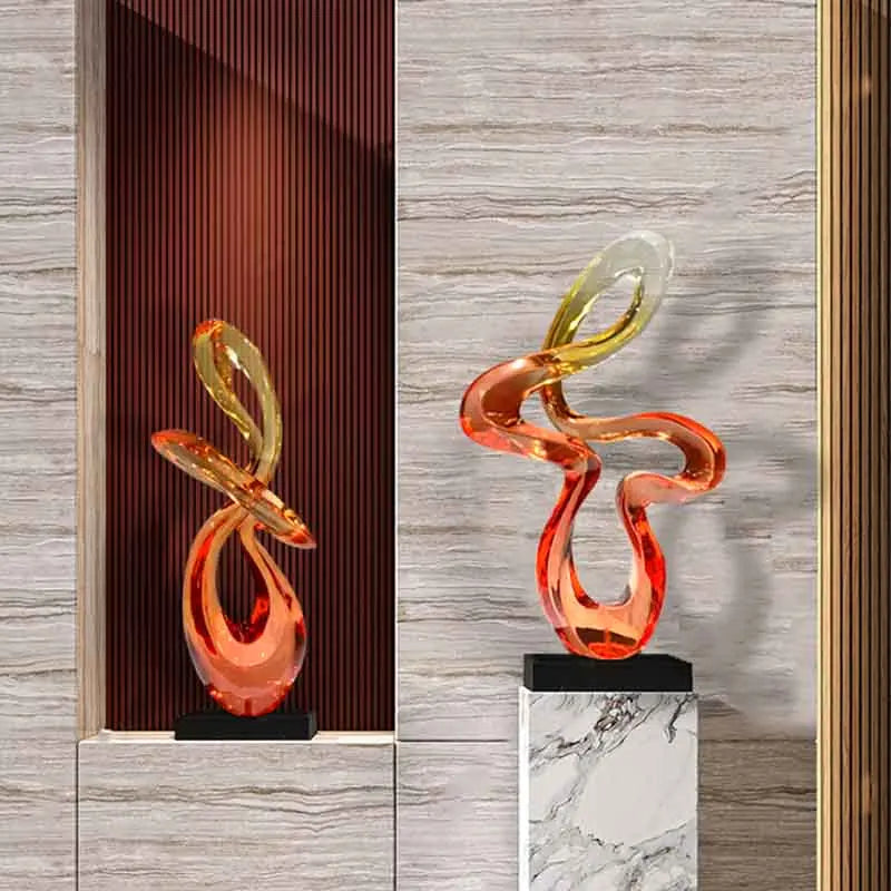 Transparent Resin Sculpture Ornaments, Abstract Crafts, Statue Model Home Decor, Lobby Artwork Decoration, Nordic Luxury Gifts