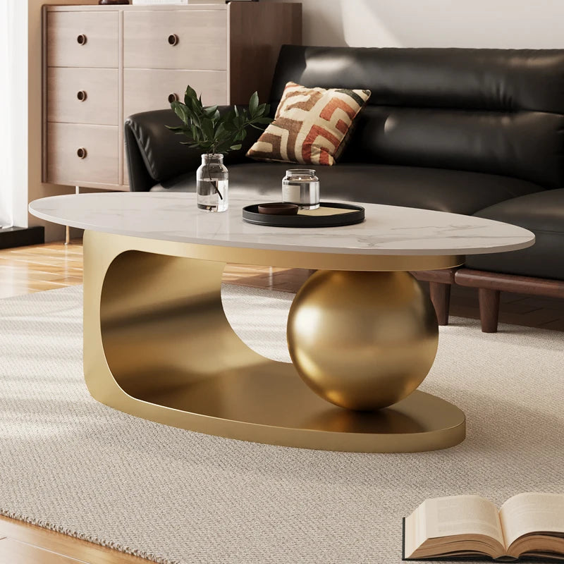 Unique Metal Coffee Table Irregular European Luxury Design