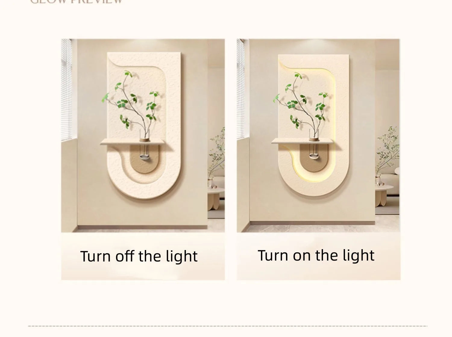 Entrance decoration porch green plant ornaments entrance corridor LED wall lamp painting high-end living room mural lamp - view 11