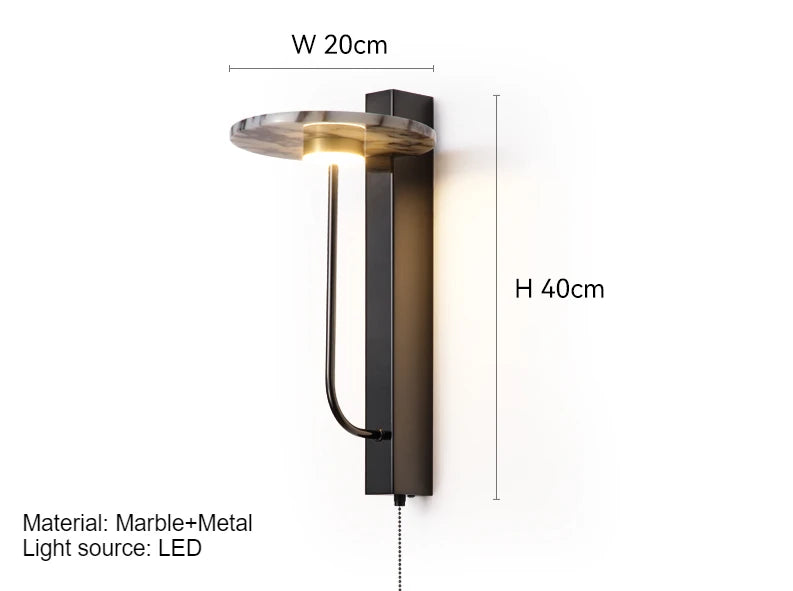 Designer Natural Marble LED Wall Lamp
