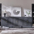 Modern Buffet Cabinet with Storage, 92.63" W Fluted Arched Sideboard Cabinet w/Adjustable Shelves, Wooden Modular, Customized