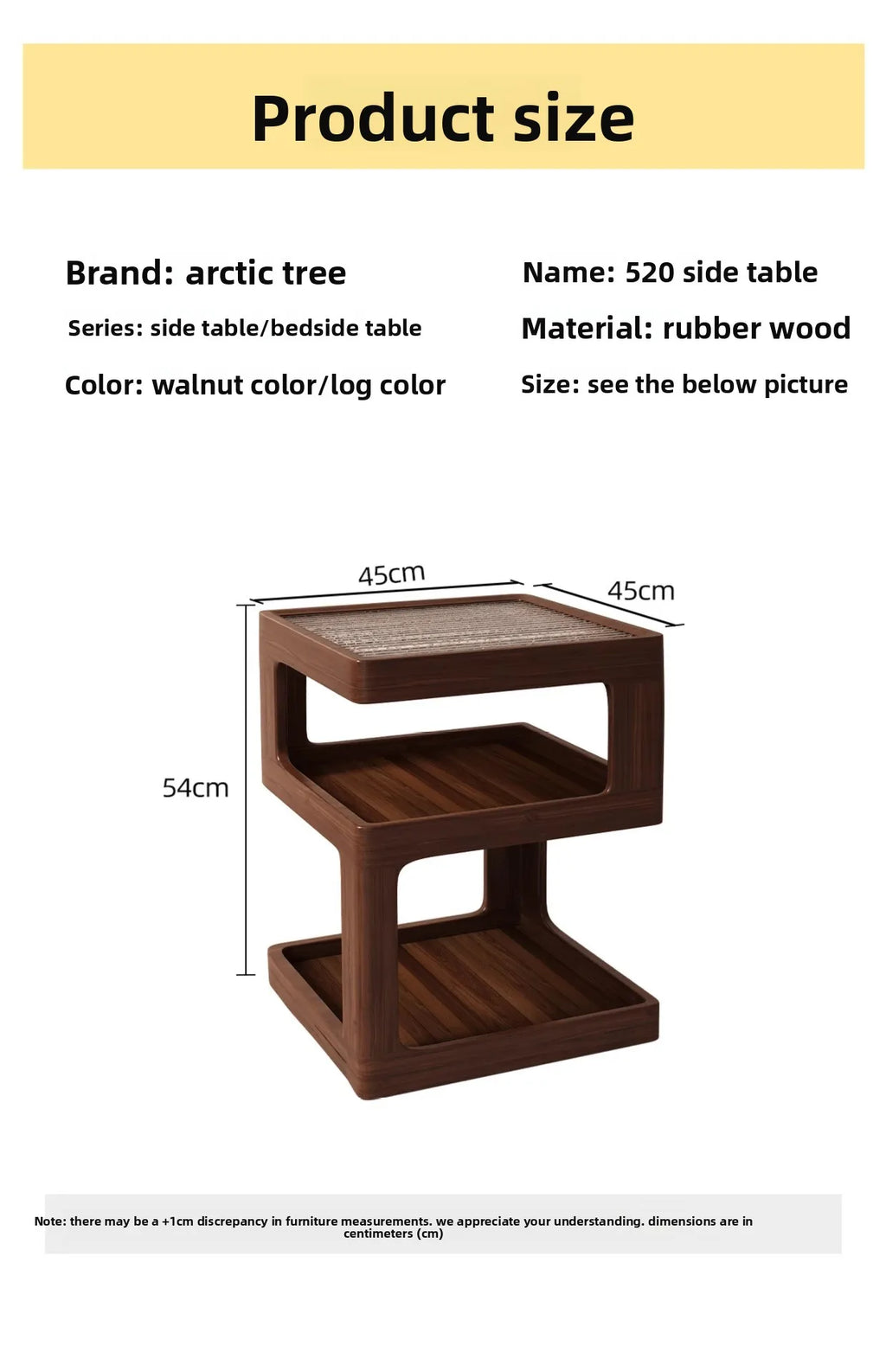 Solid wood bedside table, bedroom bedside storage, household sofa edge - view 25