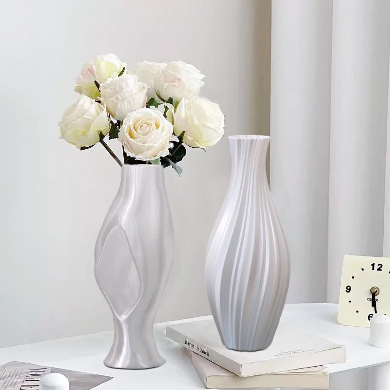 3D Printed Flower Vases Modern Plastic Decorative