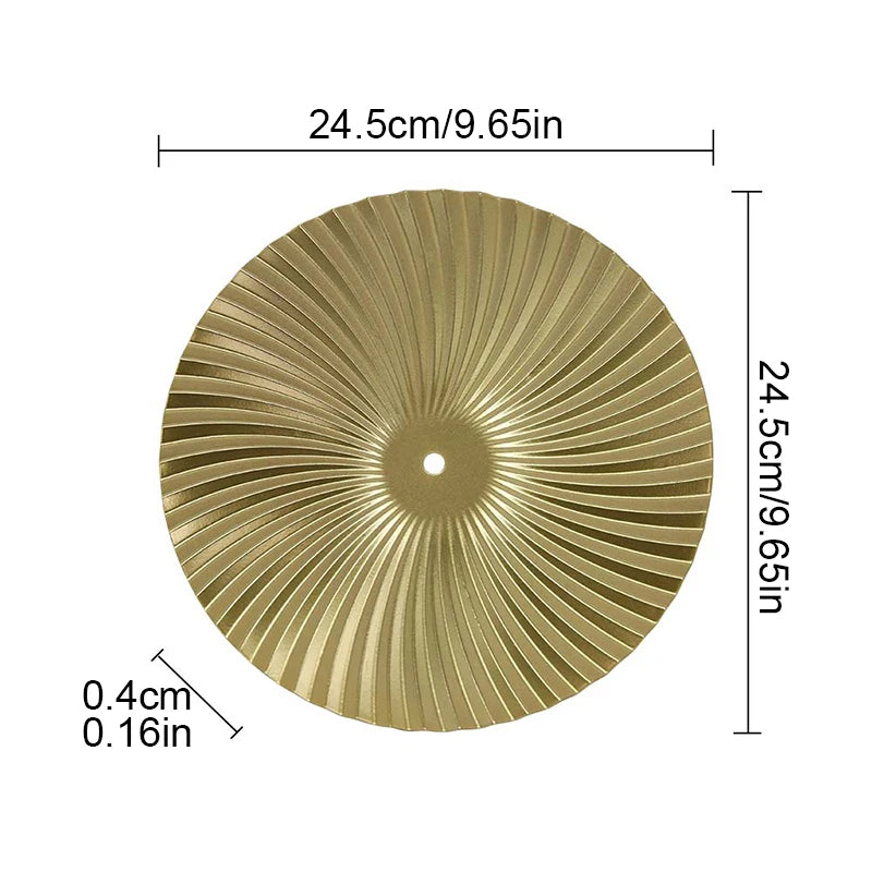 Luxury Modern Metal Circle Wall Art Golden Disc