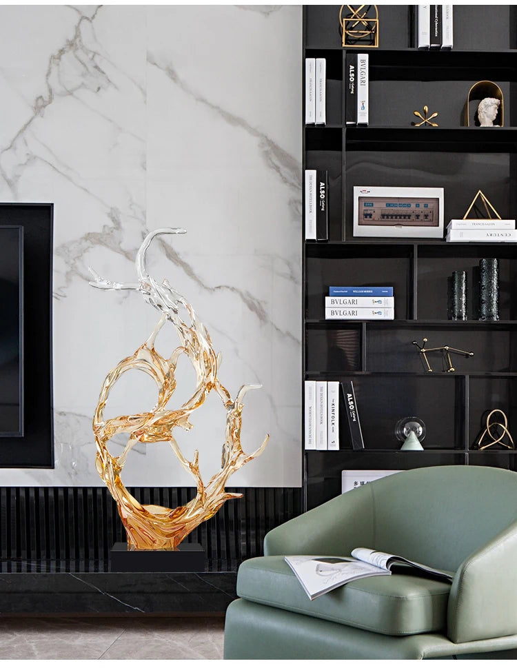 Modern Abstract Sculpture Decoration: Creative Soft Decoration for Hotel Lobby Living Room, Clubhouse, Resin Flooring, and Entr