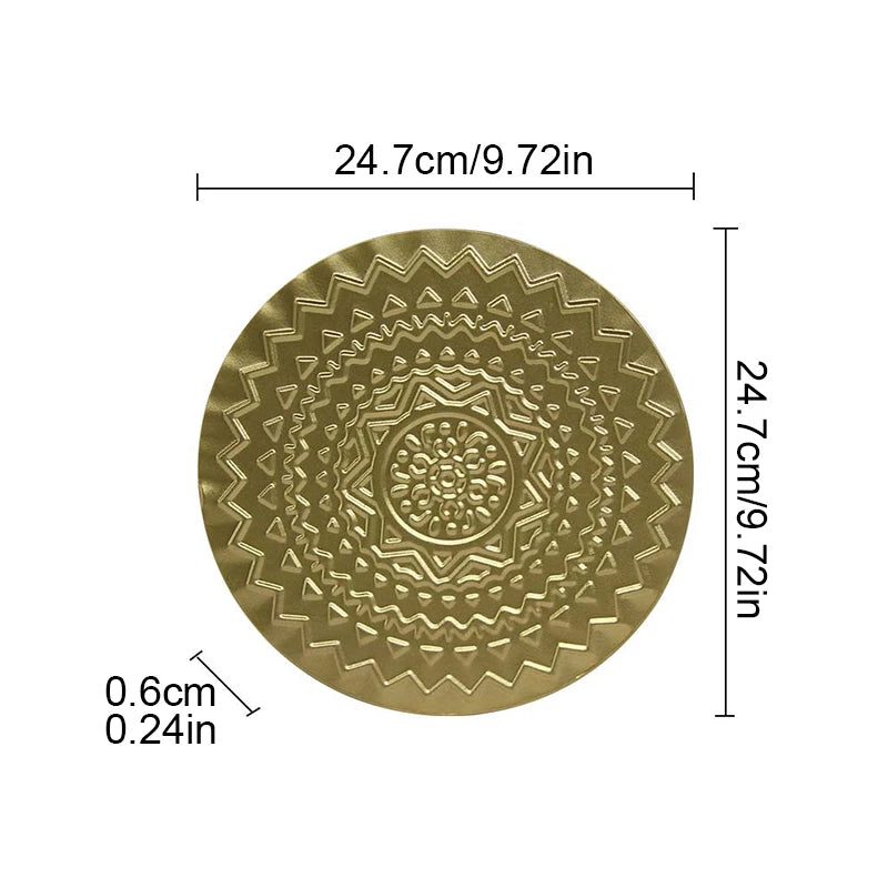 Luxury Modern Metal Circle Wall Art Golden Disc