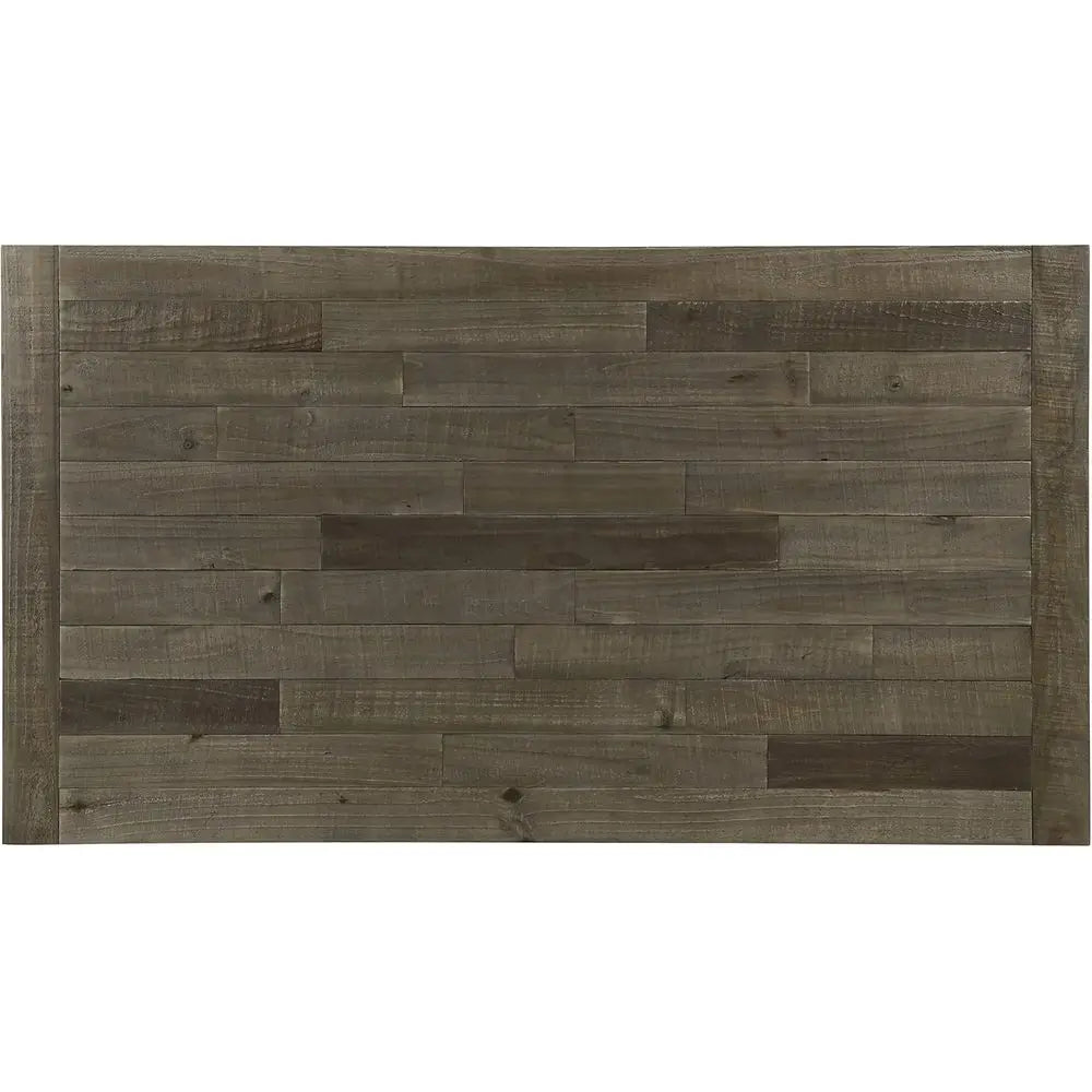 Wooden panel with a rustic, dark brown finish on a white background