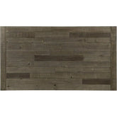 Wooden panel with a rustic, dark brown finish on a white background
