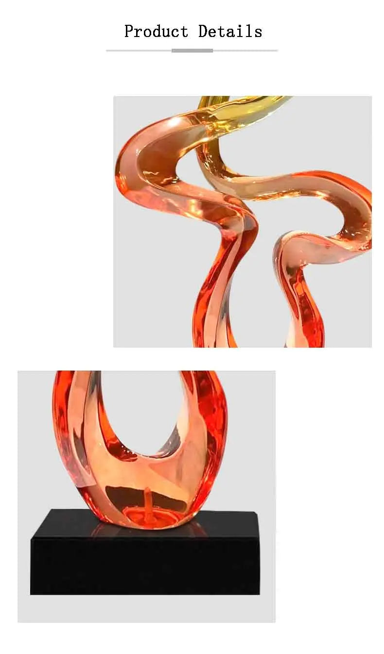Transparent Resin Sculpture Ornaments, Abstract Crafts, Statue Model Home Decor, Lobby Artwork Decoration, Nordic Luxury Gifts
