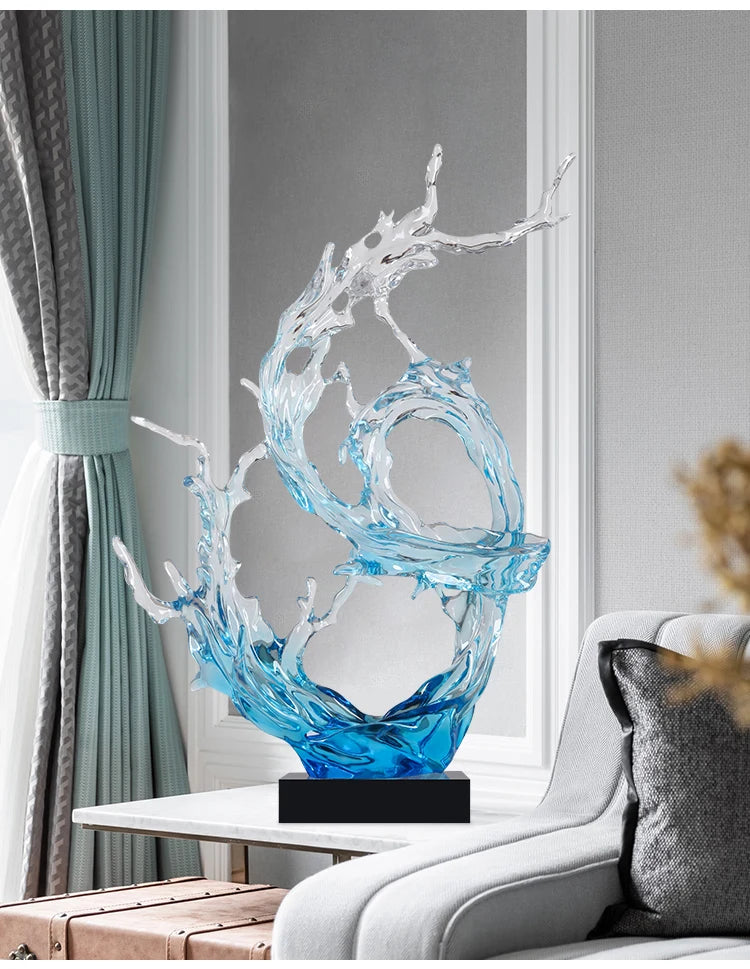 Modern Abstract Sculpture Decoration: Creative Soft Decoration for Hotel Lobby Living Room, Clubhouse, Resin Flooring, and Entr