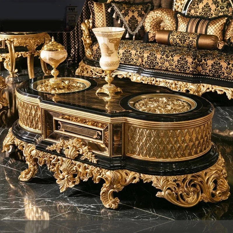 Antique Baroque Style Luxury Sofa Set for Living Room