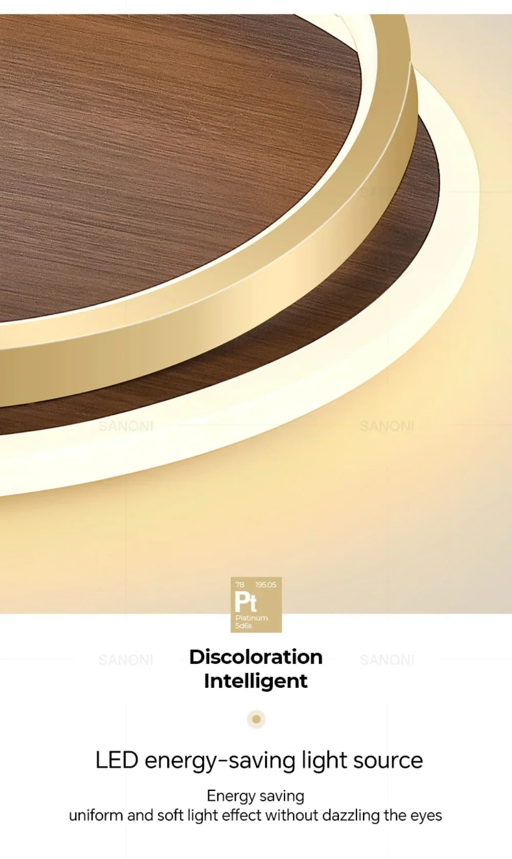 DAMIASMIL LED Modern Ceiling Lamp Creative Round Walnut Wood Color Ceiling Light for Bedroom Study Restaurant Lighting Lustre - view 21