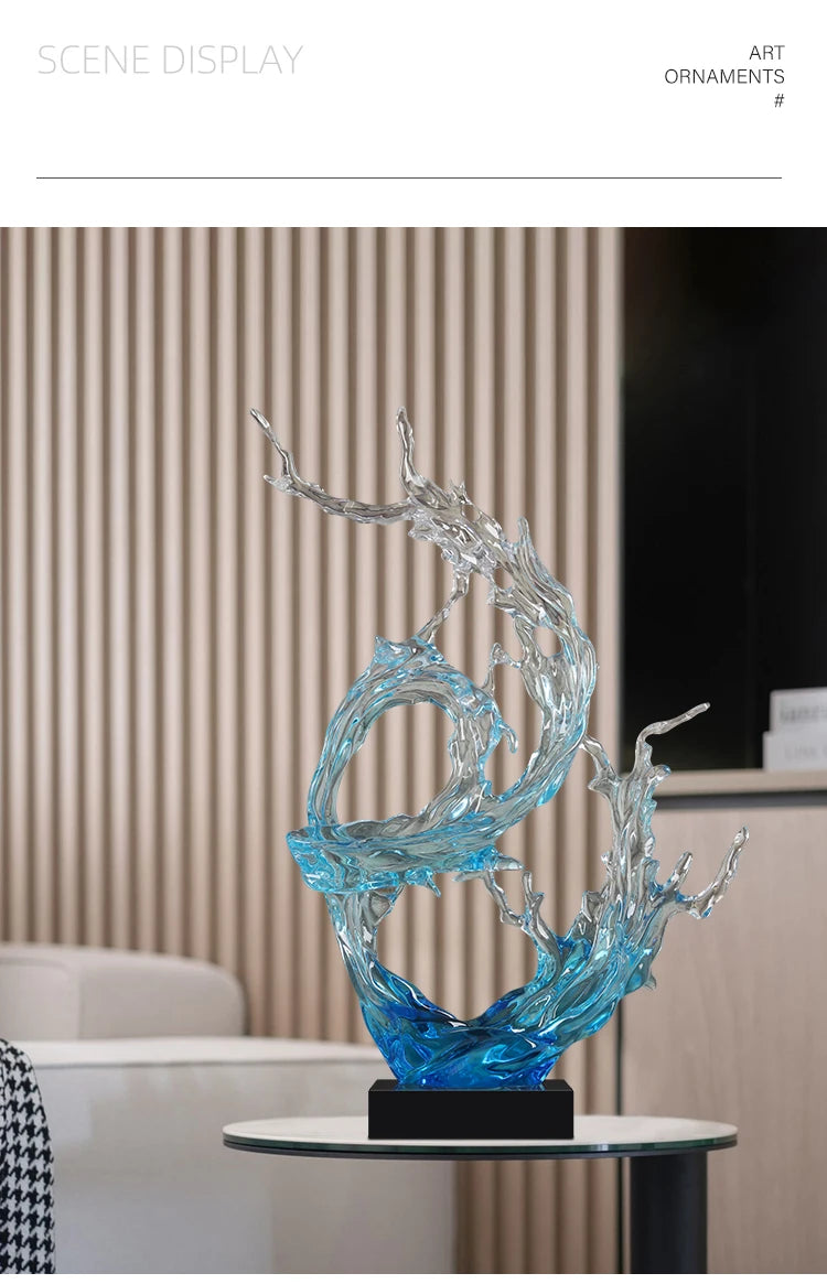 Modern Abstract Sculpture Decoration: Creative Soft Decoration for Hotel Lobby Living Room, Clubhouse, Resin Flooring, and Entr