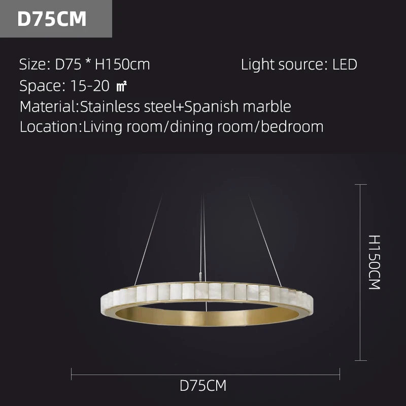 Modern Chandelier Dining Room LED Luxury Hanging Lamp Marble Lighting Lamp for Living Room Chandelier - view 25