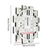 Irregular large crush diamond mirrored wall clock with sparkling crushed diamond accents and reflective frame, 60cm size