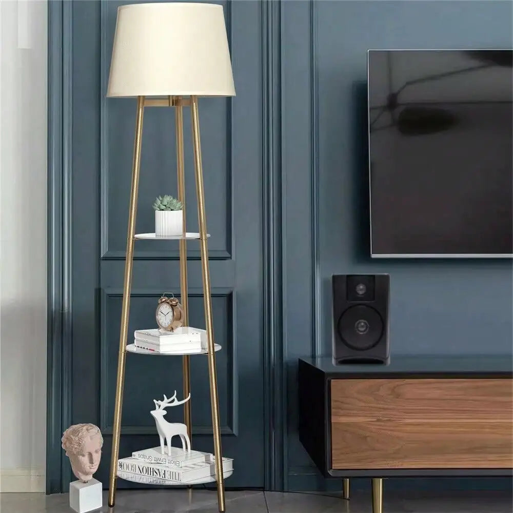 Modern Shelf Floor Lamp With 3 Levels Shelf with Remote Control
