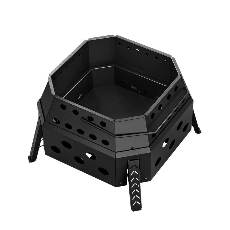 Portable Folding Campfire Grill Outdoor Wood Burning Stove for Camping And Hiking Lightweight Charcoal Fire Pit - view 6