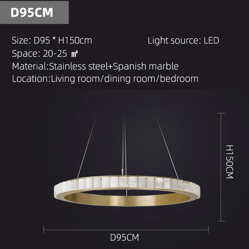 Modern Chandelier Dining Room LED Luxury Hanging Lamp Marble Lighting Lamp for Living Room Chandelier - view 27