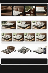 Luxury Adult Multi Functional Bed Metal Adjustable Smart Bases Bedroom Double Bed King Size Bedframe Camas De Casal Furniture images showcase design.