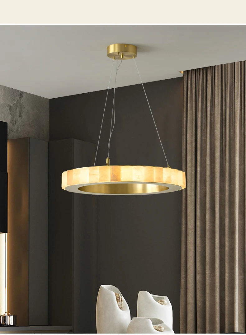 Modern Chandelier Dining Room LED Luxury Hanging Lamp Marble Lighting Lamp for Living Room Chandelier - view 13