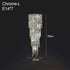 Elegant crystal wall lamp with stunning chrome design, measuring 76cm by 27cm, perfect for modern decor.