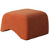 Orange footstool on a white background