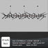 Modern chandelier with 30 bulbs on a gray background