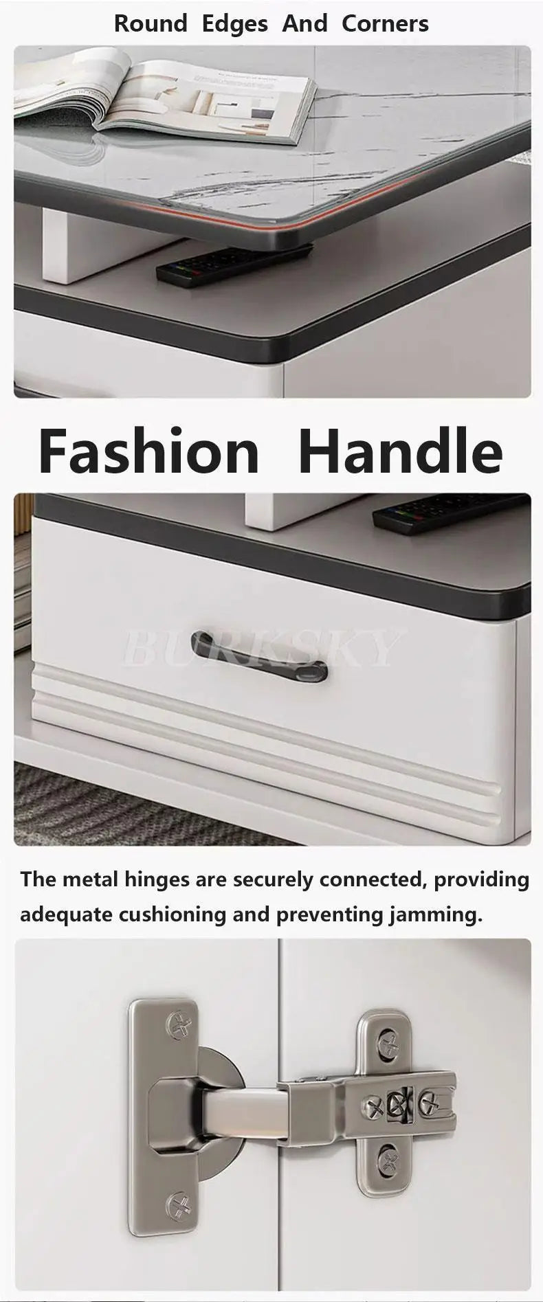 Luxury coffee table TV cabinet combination