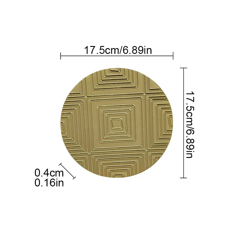 Luxury Modern Metal Circle Wall Art Golden Disc