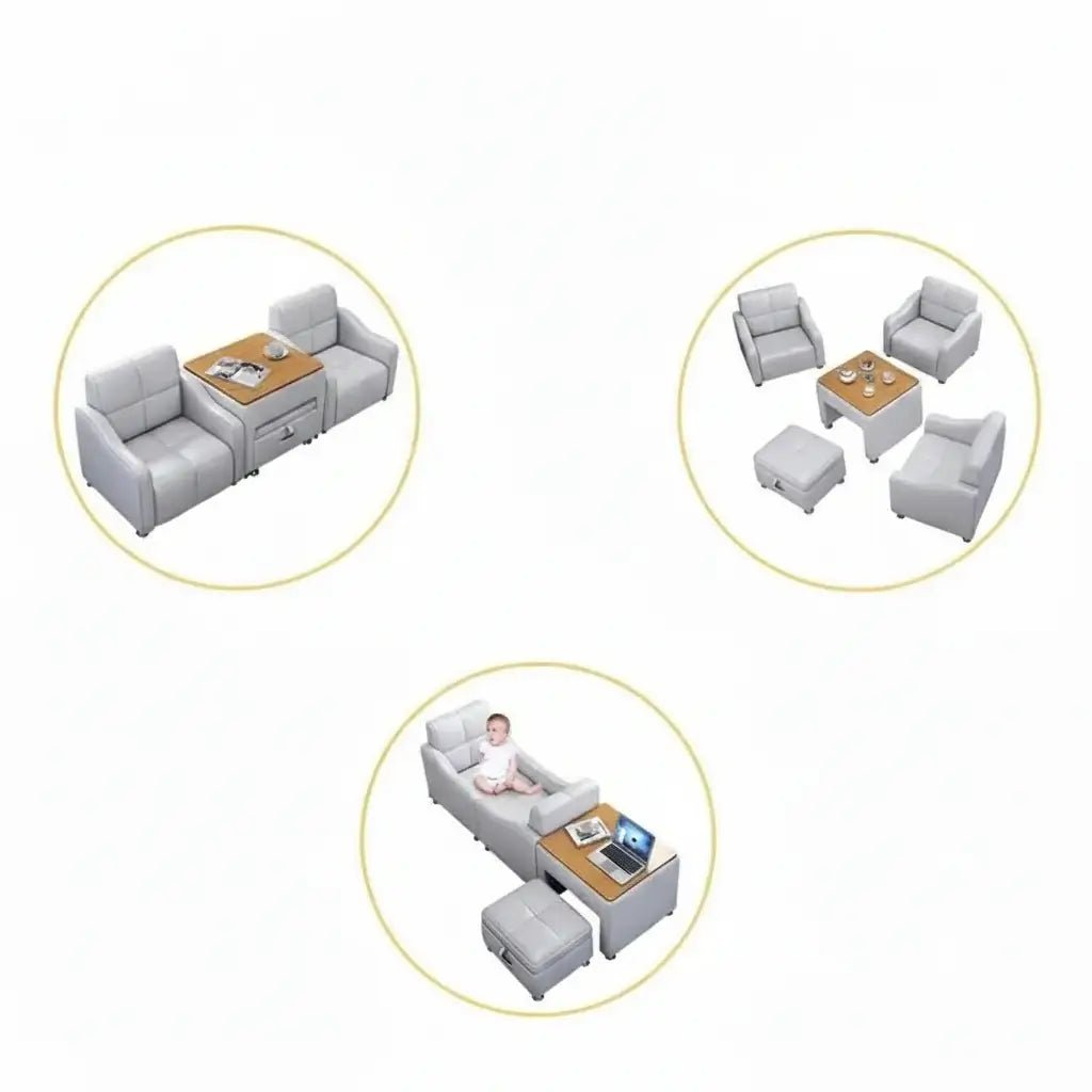 Luxury smart leather king size bed in modern bedroom setup showcasing multifunctional features.