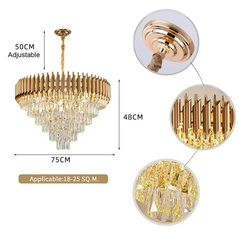 LED Pendant Crystal Ceiling Chandelier