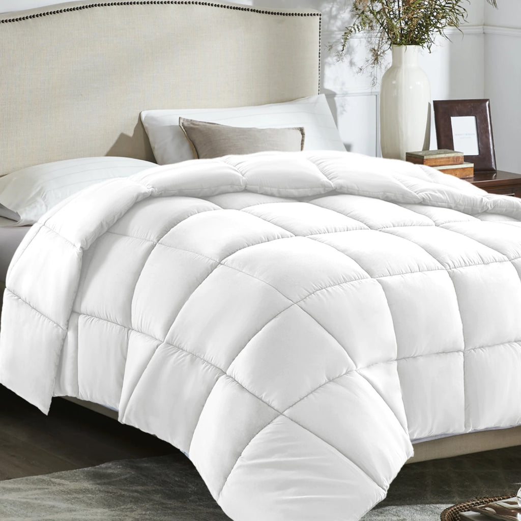 All-Season Down Alternative Bedding Comforter Duvet Insert - Machine Washable Winter Warm