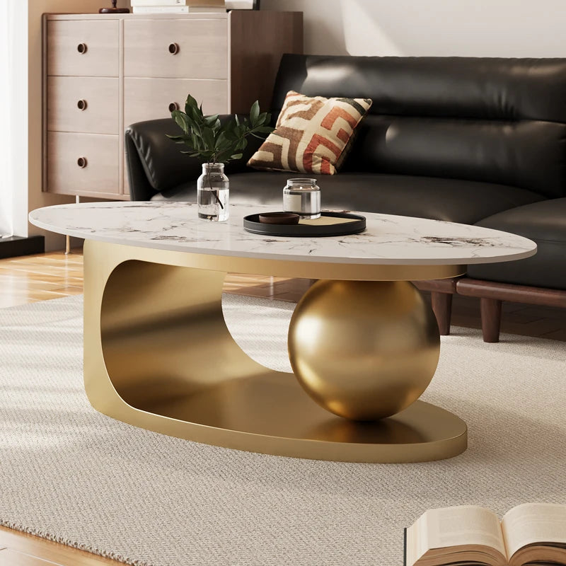 Unique Metal Coffee Table Irregular European Luxury Design