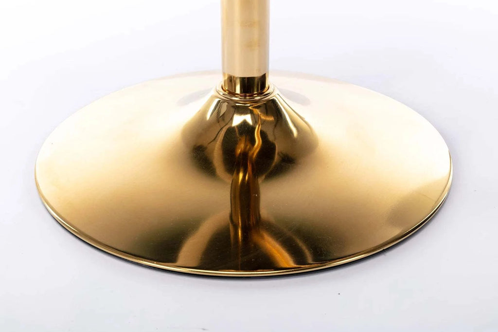Gold pedestal on a white background