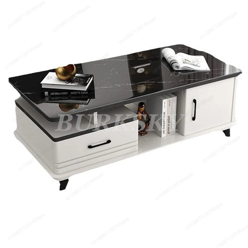 Luxury coffee table TV cabinet combination